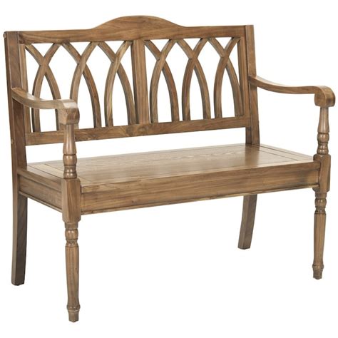 Safavieh American Home Weathered Oak Indoor Entryway Bench in the ...