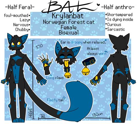 Fursona Reference Sheet 2017| Bat by UnluckyKatt on DeviantArt