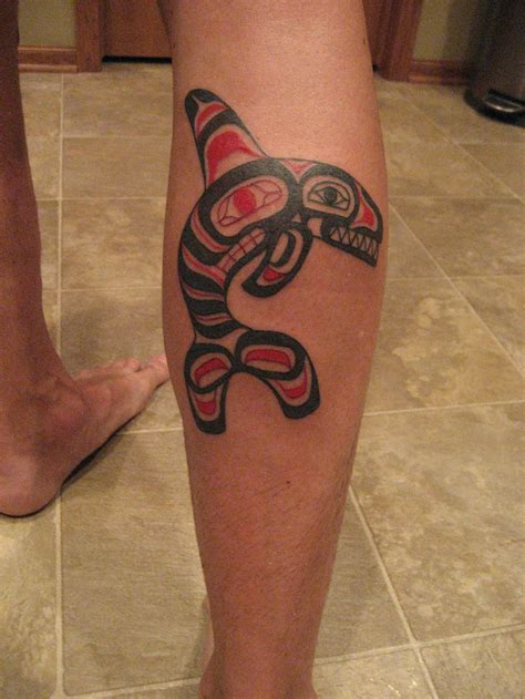 Haida orca by Tyson Schaffert of Iron Brush Tattoo, Lincoln, NE : tattoos