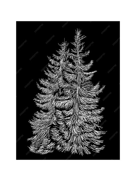 Premium Vector | Abstract christmas tree with hand sketch line ...