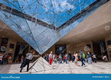 Inside the Pyramid of the Louvre Museum Editorial Image - Image of pyramid, palace: 83414640