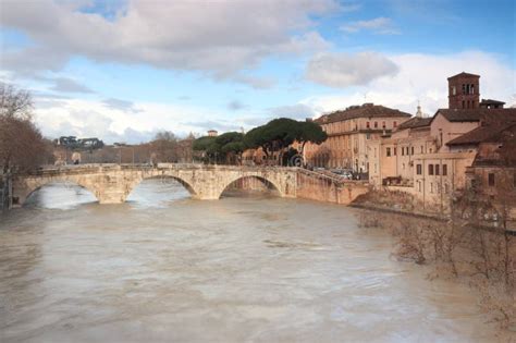 Tiber Island in Rome, Italy Stock Photo - Image of asclepius, bridges ...