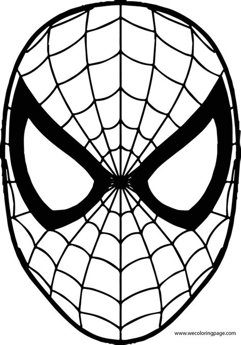 Spiderman Mask Template