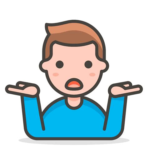 13+ Shrug Emoji - View: Man Shrugging Emoji Clipart. Free PNG Clip Art ...