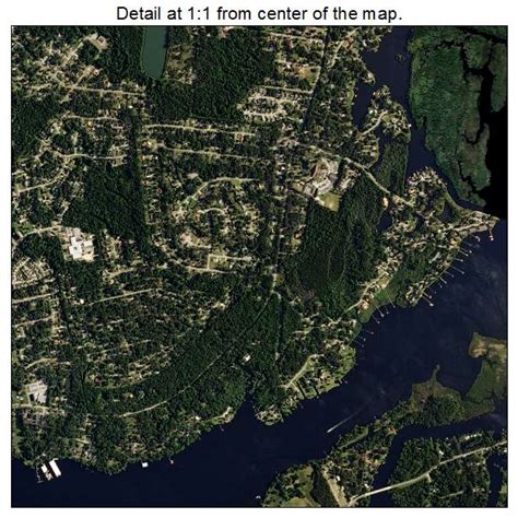 Aerial Photography Map of New Bern, NC North Carolina