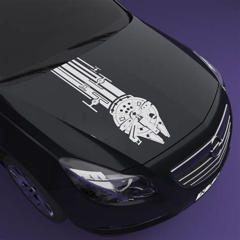 Millennium Falcon Decal with TIE Fighters on the Tail | Nerdecal