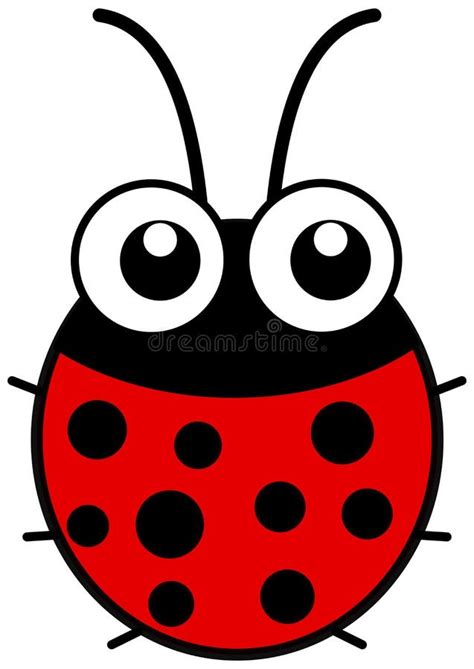 A ladybug with big eyes stock illustration. Illustration of pictogram ...