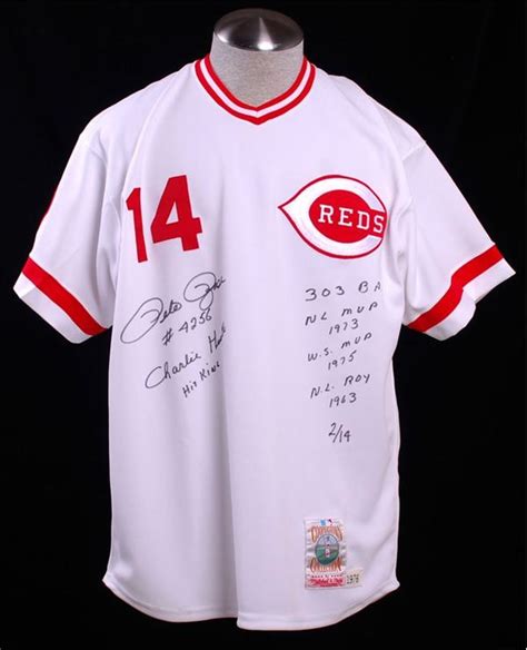 Pete Rose Signed 1976 Replica Reds Stat Jersey