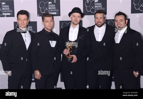 'N Sync band members JC Chasez, Lance Bass, Justin Timberlake, Joey Fatone, Chris Kirkpatrick ...