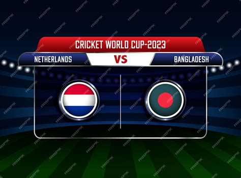 Premium Vector | Netherlands vs bangladesh cricket world cup 2023