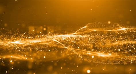 Golden Particle Effect Technology Background, Particles, Golden ...