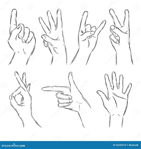 Black Outline Hands stock vector. Image of good, divination - 36225274