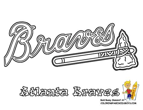 Atlanta Braves Coloring Page Of Baseball Team. See 'n Crayon Match Team Colors At YesColoring ...