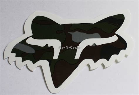 Fox Racing Camo Fox Head 1.75" Inch Stickers Decals | eBay