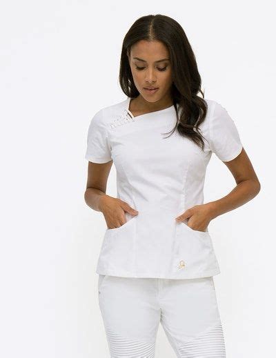 The Asymmetric Top - White | Medical outfit, Medical scrubs outfit, Nurse fashion scrubs