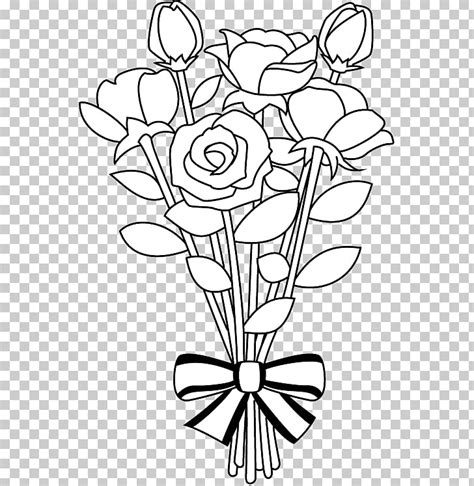 Wedding Flowers Clip Art Black And White