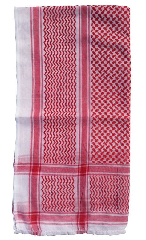 Red & White Keffiyeh Men's Muslim Arafat Scarf Shawl Turban Sorban 120x120cm- Buy Online in ...