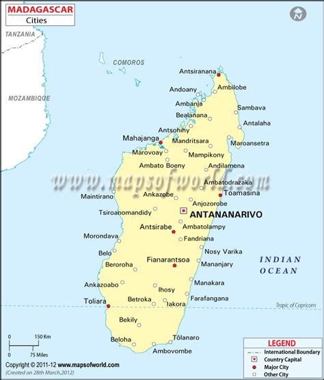 Madagascar Cities Map