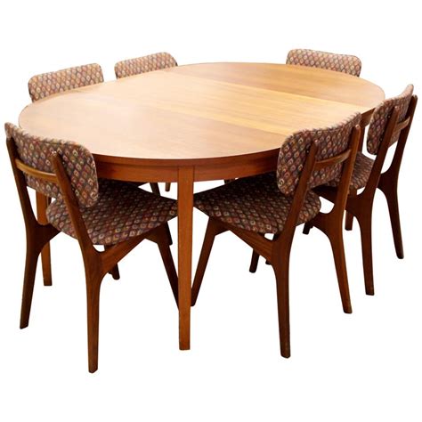 Mid-Century Modern Arne Hovmand Olsen Danish Teak Oval Dining Table and ...