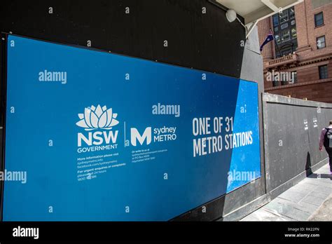 Sydney metro construction project in Sydney city centre, one of 31 ...