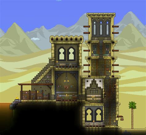 Terraria desert outpost | Terraria house ideas, Terraria castle ...