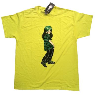 Billie Eilish 'Anime Billie' (Yellow) T-Shirt Ã‚Â¦ Eyesore Merch