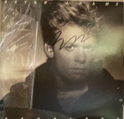 Signed Bryan Adams Reckless Album Cover