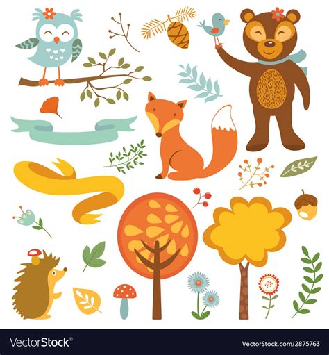 Forest animals Royalty Free Vector Image - VectorStock