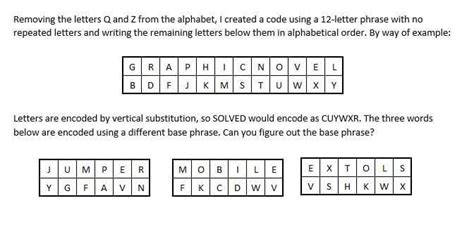 Vertical Substitution Cipher Puzzle : r/puzzles