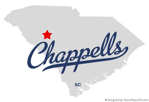 Map of Chappells, SC, South Carolina