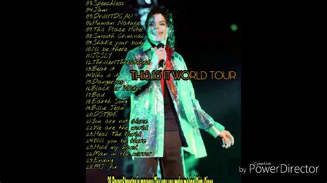 Michael Jackson This Is it World Tour Setlist - YouTube