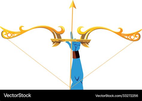 Lord ram arm with bow and arrow design Royalty Free Vector