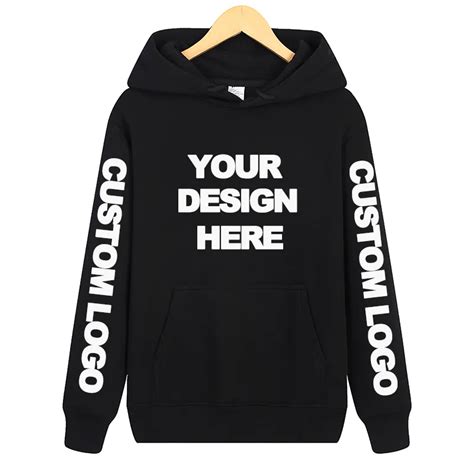 DIY man pullover hoodie Custom Boy long sleeve Personalized fleece ...