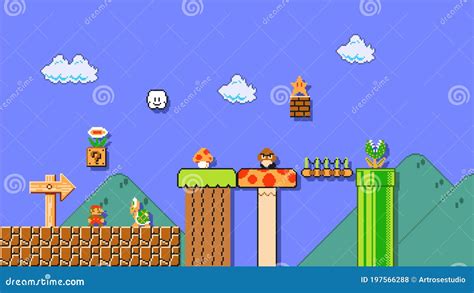 Video Game Pixel Design Stock Illustrations – 13,807 Video Game Pixel ...