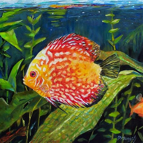 Donna Munsch Fine Art: Original Oil Painting Spotted Tropical Fish