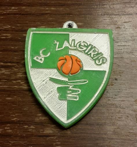 Free 3D file BC Zalgiris Kaunas logo keytag・3D print object to download・Cults