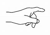 Point Finger Colouring Pages Sketch Coloring Page sketch template