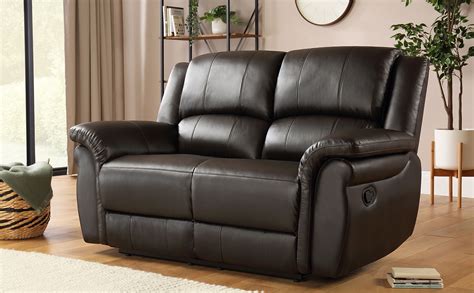 Lombard Brown Leather 2 Seater Recliner Sofa | Furniture Choice