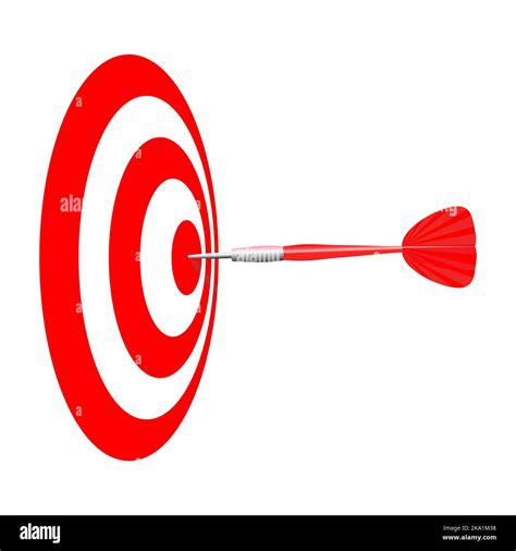 Red dart hit to center of dartboard. Dart Target Bullseye. Vector ...