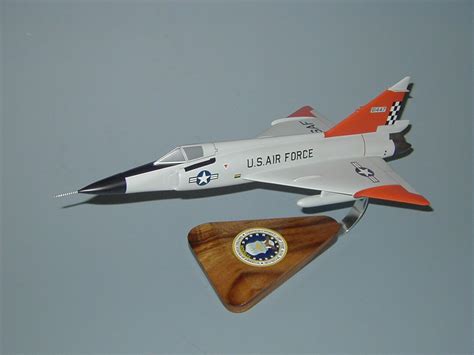 Convair F-102 Delta Dagger USAF Inceptor Fighter Plane Airplane Model Hand Carved Mahogany Wood ...