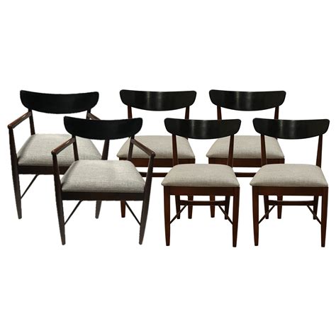Mid Century Modern Walnut Dania American of Martinsville Dining Chairs - Mary Kay's Furniture