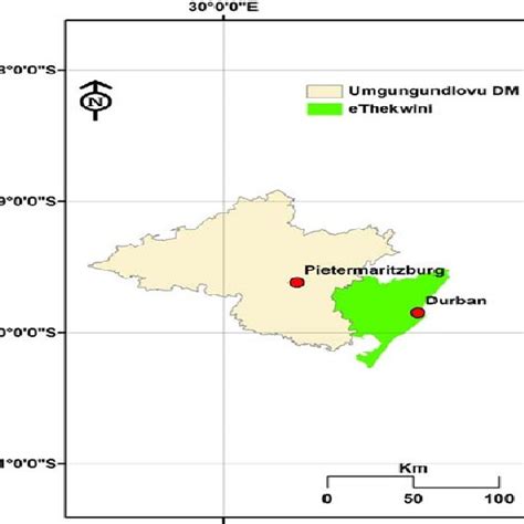 The footprint of DUT campuses in uMgungundlovu and eThekwini District ...