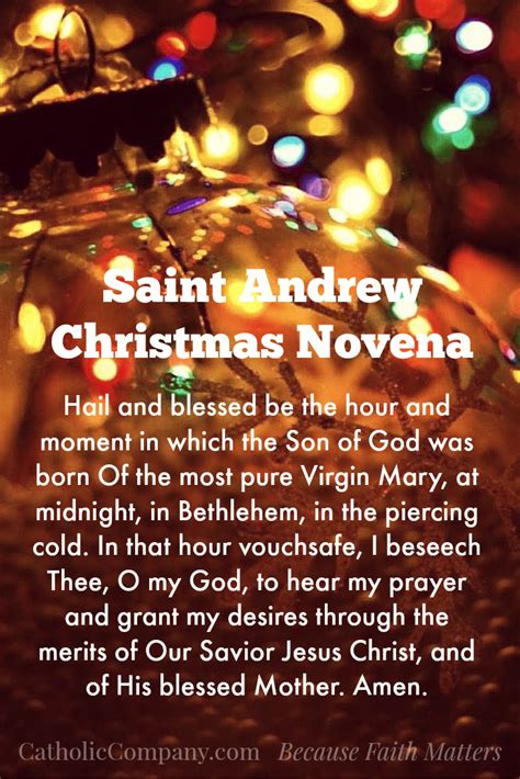 St Andrew Christmas Novena - Beautiful Catholic Prayers