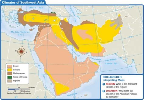 Physical Map Of Southwest Asia Mountains