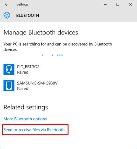 Transfer Files Between Android & Windows 10 Via Bluetooth - Technipages