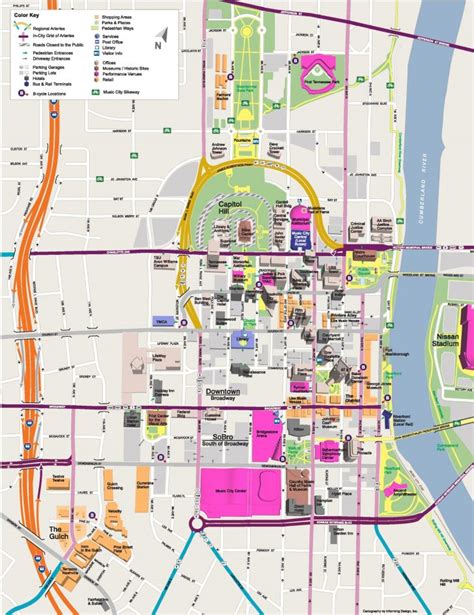 Nashville Tourist Attractions Map - Printable Map Of Nashville ...