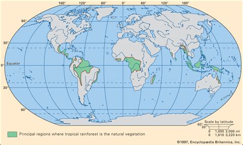 World Map Of Tropical Rainforest Biome - Map