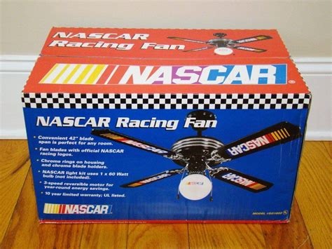 NEW 1999 NASCAR Racing Ceiling Fan 42" Blade Official Logo 3 Speed ...