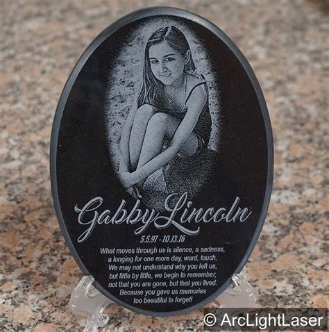 Memorial Photo Plaque Engraved Photograph Laser Engraved - Etsy | Tombstone designs, Stone ...