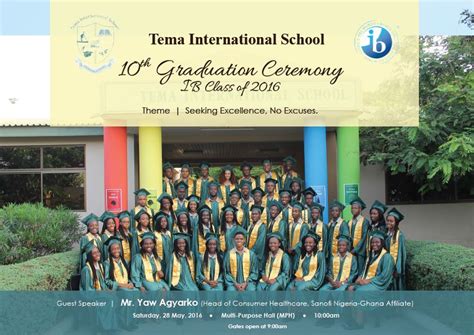 TIS 10th Annual Graduation Ceremony Speech » Tema International School ...